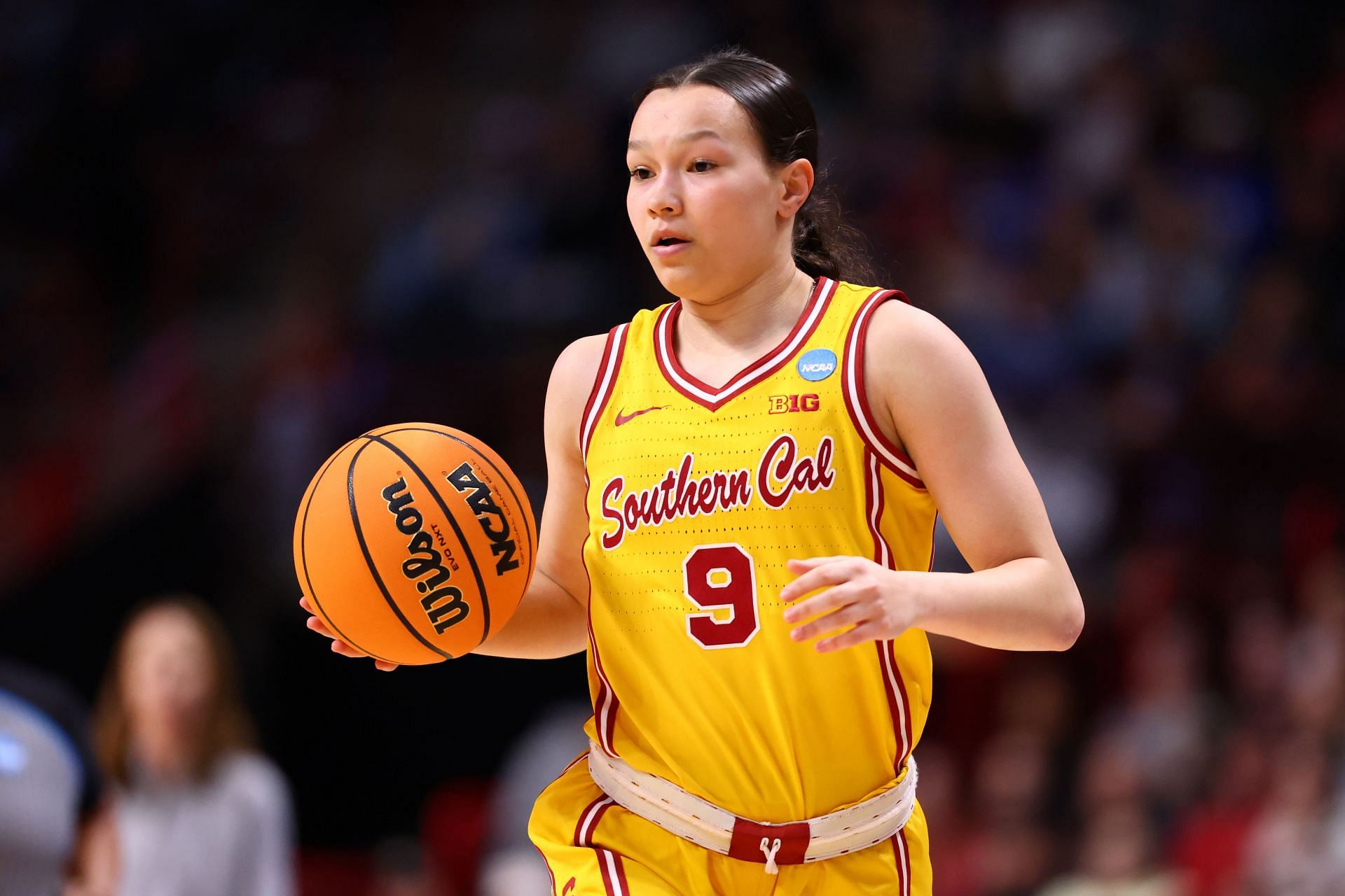 Kayleigh Heckel in action against the Kansas State Wildcats during the Sweet Sixteen round of the 2025 NCAA Women's Basketball Tournament. Photo: Getty